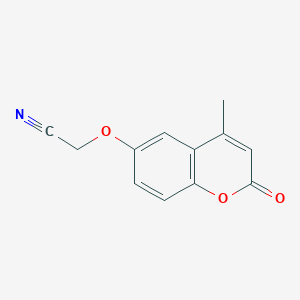 molecular formula C12H9NO3 B11891032 [(4-Methyl-2-oxo-2H-1-benzopyran-6-yl)oxy]acetonitrile CAS No. 65031-11-0