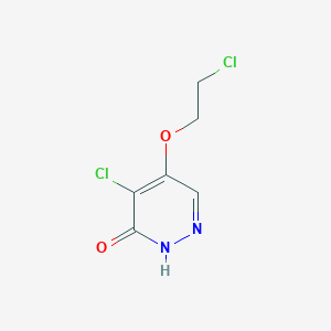 molecular formula C6H6Cl2N2O2 B11891034 4-Chloro-5-(2-chloroethoxy)pyridazin-3(2H)-one CAS No. 1346697-69-5