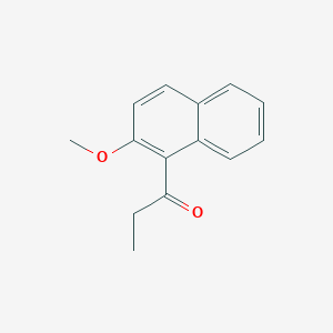 molecular formula C14H14O2 B11891061 1-Propanone, 1-(2-methoxy-1-naphthalenyl)- CAS No. 25801-58-5