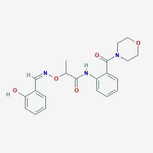 molecular formula C21H23N3O5 B1189108 2-{[(2-hydroxybenzylidene)amino]oxy}-N-[2-(4-morpholinylcarbonyl)phenyl]propanamide 