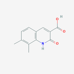 molecular formula C12H11NO3 B11891082 2-Hydroxy-7,8-dimethylquinoline-3-carboxylic acid CAS No. 436087-32-0