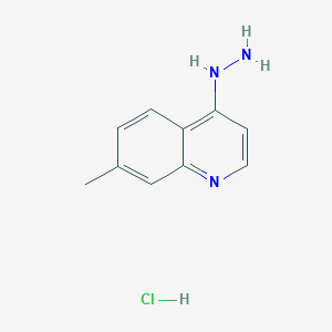 molecular formula C10H12ClN3 B11891108 4-Hydrazino-7-methylquinoline hydrochloride CAS No. 68500-38-9