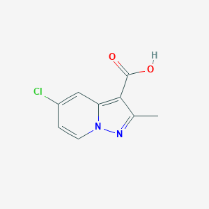 molecular formula C9H7ClN2O2 B11891151 5-Chloro-2-methylpyrazolo[1,5-a]pyridine-3-carboxylic acid 