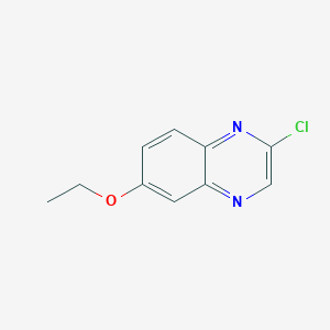 molecular formula C10H9ClN2O B11891242 2-Chloro-6-ethoxyquinoxaline 