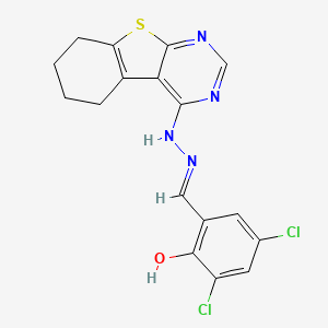 3,5-Dichloro-2-hydroxybenzaldehyde 5,6,7,8-tetrahydro[1]benzothieno[2,3-d]pyrimidin-4-ylhydrazone