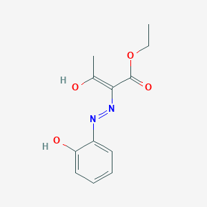 molecular formula C12H14N2O4 B1189127 Ethyl 2-[(2-hydroxyphenyl)hydrazono]-3-oxobutanoate 