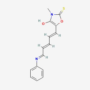 molecular formula C15H14N2O2S B1189132 3-Methyl-5-(5-phenylamino-penta-2,4-dienylidene)-2-thioxo-oxazolidin-4-one 
