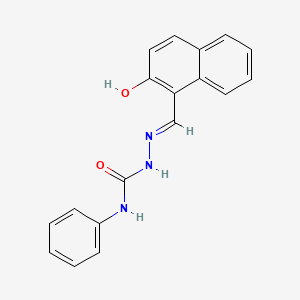 molecular formula C18H15N3O2 B1189133 2-hydroxy-1-naphthaldehyde N-phenylsemicarbazone 