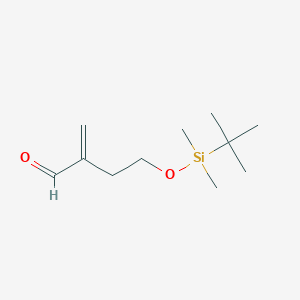 molecular formula C11H22O2Si B11891348 Butanal, 4-[[(1,1-dimethylethyl)dimethylsilyl]oxy]-2-methylene- CAS No. 159683-81-5