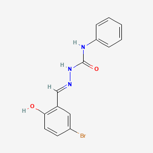 molecular formula C14H12BrN3O2 B1189135 5-bromo-2-hydroxybenzaldehyde N-phenylsemicarbazone 