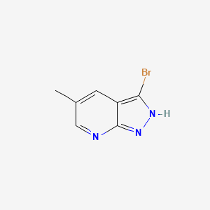 molecular formula C7H6BrN3 B11891360 3-Bromo-5-methyl-1H-pyrazolo[3,4-b]pyridine 