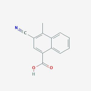 molecular formula C13H9NO2 B11891412 3-Cyano-4-methyl-1-naphthoic acid 