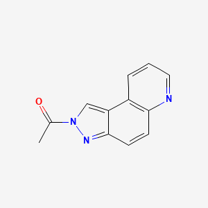 molecular formula C12H9N3O B11891416 1-(2H-Pyrazolo[4,3-f]quinolin-2-yl)ethanone CAS No. 61317-49-5