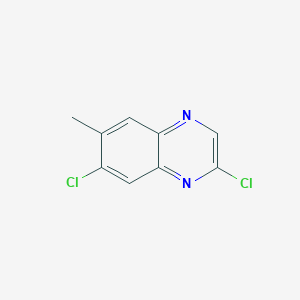 molecular formula C9H6Cl2N2 B11891478 2,7-Dichloro-6-methylquinoxaline 