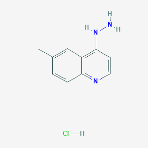 molecular formula C10H12ClN3 B11891498 4-Hydrazino-6-methylquinoline hydrochloride CAS No. 68500-33-4