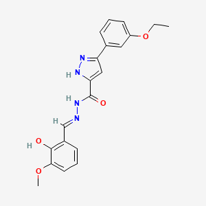 3-(3-ethoxyphenyl)-N'-(2-hydroxy-3-methoxybenzylidene)-1H-pyrazole-5-carbohydrazide