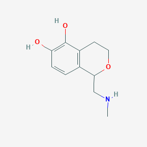 molecular formula C11H15NO3 B11891535 1-((Methylamino)methyl)isochroman-5,6-diol 