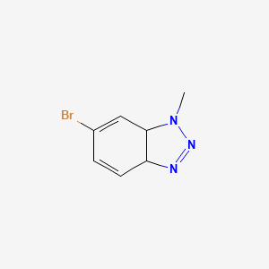 molecular formula C7H8BrN3 B11891542 6-Bromo-1-methyl-3a,7a-dihydro-1H-benzo[d][1,2,3]triazole 