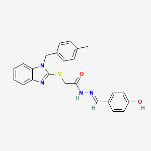 N'-(4-hydroxybenzylidene)-2-{[1-(4-methylbenzyl)-1H-benzimidazol-2-yl]sulfanyl}acetohydrazide