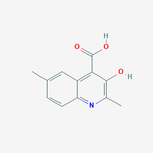 molecular formula C12H11NO3 B11891558 3-Hydroxy-2,6-dimethylquinoline-4-carboxylic acid CAS No. 42757-89-1