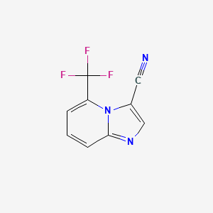 molecular formula C9H4F3N3 B11891583 5-(Trifluoromethyl)imidazo[1,2-a]pyridine-3-carbonitrile 