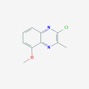 molecular formula C10H9ClN2O B11891587 2-Chloro-5-methoxy-3-methylquinoxaline 