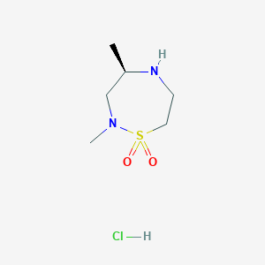 molecular formula C6H15ClN2O2S B11891588 (R)-2,4-Dimethyl-1,2,5-thiadiazepane 1,1-dioxide hydrochloride 