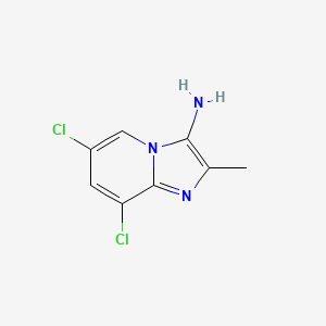 molecular formula C8H7Cl2N3 B11891665 6,8-Dichloro-2-methylimidazo[1,2-a]pyridin-3-amine 