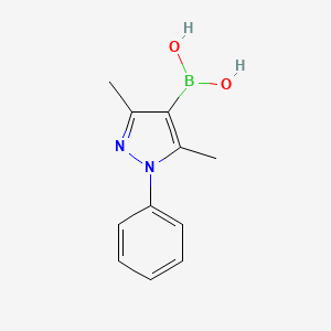 molecular formula C11H13BN2O2 B11891710 (3,5-Dimethyl-1-phenyl-1H-pyrazol-4-yl)boronic acid 