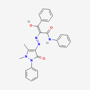 2-[(1,5-dimethyl-3-oxo-2-phenyl-2,3-dihydro-1H-pyrazol-4-yl)hydrazono]-3-oxo-N,3-diphenylpropanamide