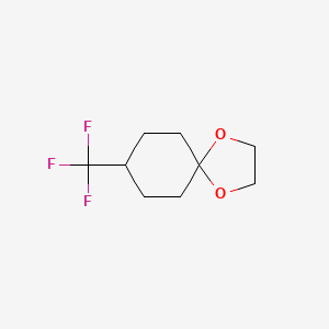 molecular formula C9H13F3O2 B11891737 8-(Trifluoromethyl)-1,4-dioxaspiro[4.5]decane 