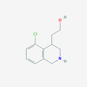 molecular formula C11H14ClNO B11891761 2-(5-Chloro-1,2,3,4-tetrahydroisoquinolin-4-YL)ethanol CAS No. 885268-55-3