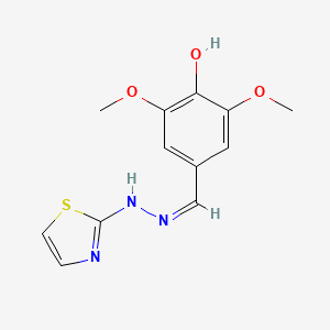 molecular formula C12H13N3O3S B1189178 4-Hydroxy-3,5-dimethoxybenzaldehyde 1,3-thiazol-2-ylhydrazone 