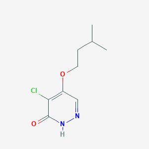 molecular formula C9H13ClN2O2 B11891781 4-chloro-5-(isopentyloxy)pyridazin-3(2H)-one CAS No. 1346697-49-1