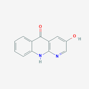 molecular formula C12H8N2O2 B11891804 3-Hydroxybenzo[b][1,8]naphthyridin-5(10H)-one CAS No. 61442-29-3