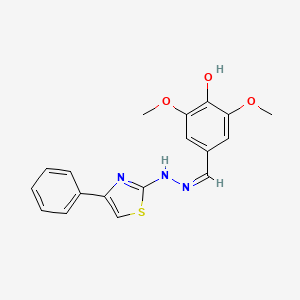 4-Hydroxy-3,5-dimethoxybenzaldehyde (4-phenyl-1,3-thiazol-2-yl)hydrazone