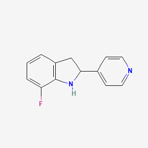 7-Fluoro-2-(pyridin-4-yl)indoline