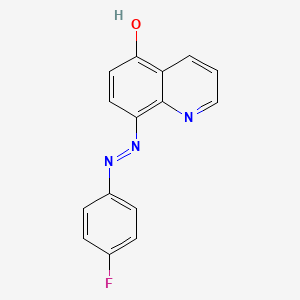 molecular formula C15H10FN3O B1189188 5,8-Quinolinedione 8-[(4-fluorophenyl)hydrazone] 