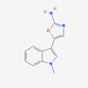 molecular formula C12H11N3O B11891900 5-(1-Methyl-1H-indol-3-yl)oxazol-2-amine 