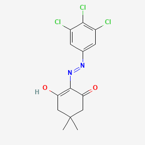 molecular formula C14H13Cl3N2O2 B1189192 5,5-Dimethyl-1,2,3-cyclohexanetrione 2-[(3,4,5-trichlorophenyl)hydrazone] 