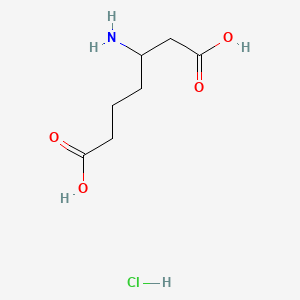 molecular formula C7H14ClNO4 B11891936 3-Aminoheptanedioic acid hydrochloride 