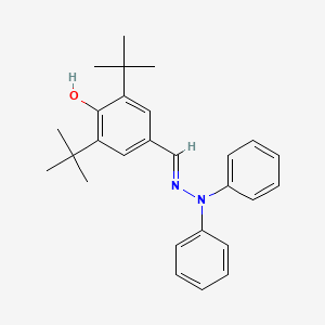 molecular formula C27H32N2O B1189194 3,5-Ditert-butyl-4-hydroxybenzaldehyde diphenylhydrazone 
