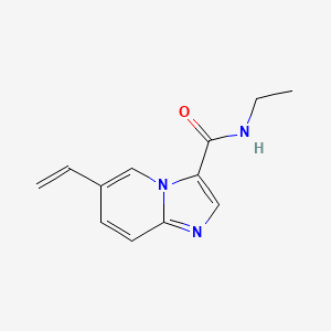 molecular formula C12H13N3O B11891974 N-Ethyl-6-vinylimidazo[1,2-a]pyridine-3-carboxamide 