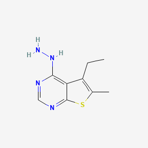 5-Ethyl-4-hydrazono-6-methyl-1,4-dihydrothieno[2,3-d]pyrimidine