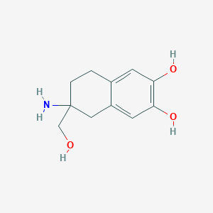 molecular formula C11H15NO3 B11892018 6-Amino-6-(hydroxymethyl)-5,6,7,8-tetrahydronaphthalene-2,3-diol CAS No. 736879-20-2