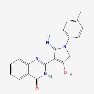 2-[2-amino-1-(4-methylphenyl)-4-oxo-4,5-dihydro-1H-pyrrol-3-yl]-4(3H)-quinazolinone