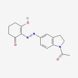 2-[(1-Acetyl-2,3-dihydroindol-5-yl)hydrazinylidene]cyclohexane-1,3-dione