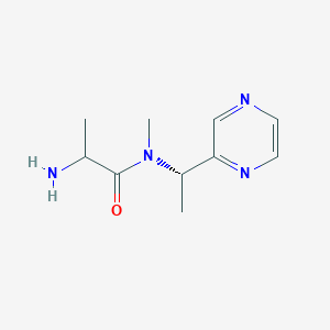 2-amino-N-methyl-N-[(1S)-1-pyrazin-2-ylethyl]propanamide