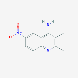 molecular formula C11H11N3O2 B11892134 2,3-Dimethyl-6-nitroquinolin-4-amine 