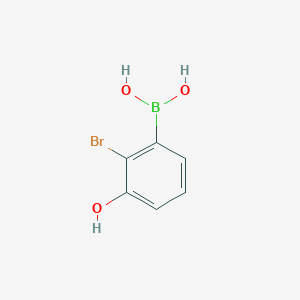 molecular formula C6H6BBrO3 B11892140 (2-Bromo-3-hydroxyphenyl)boronic acid 